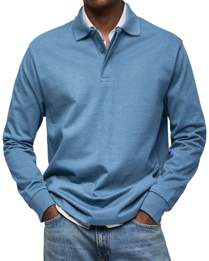 Men's Long Sleeve Polo | Classic Comfortable Style