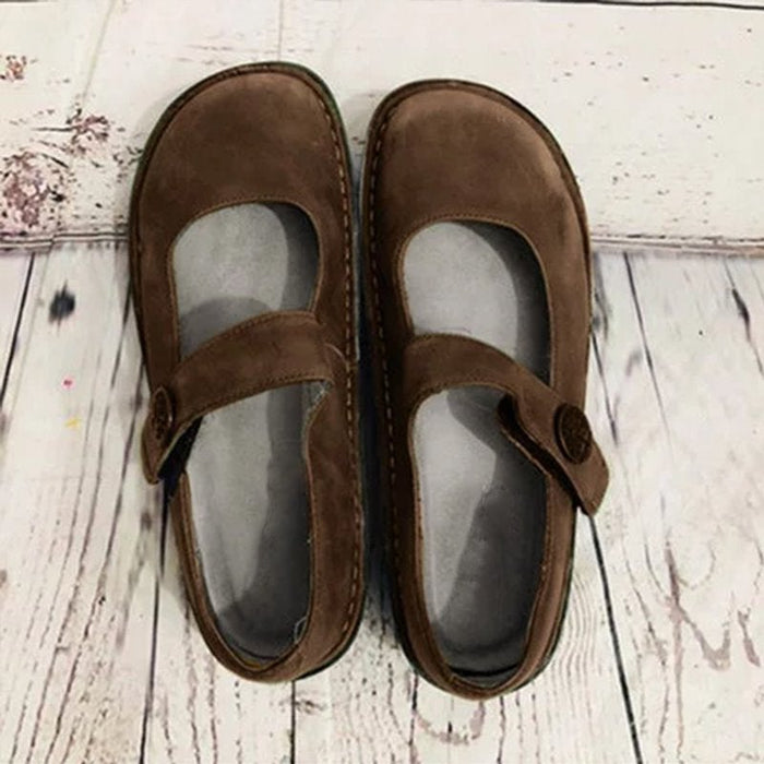 Women’s Mary Jane shoes suede adjustable strap