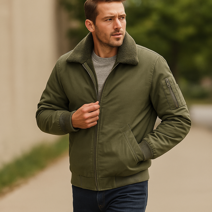 Men's Bomber Jacket with Lining Pilot Style