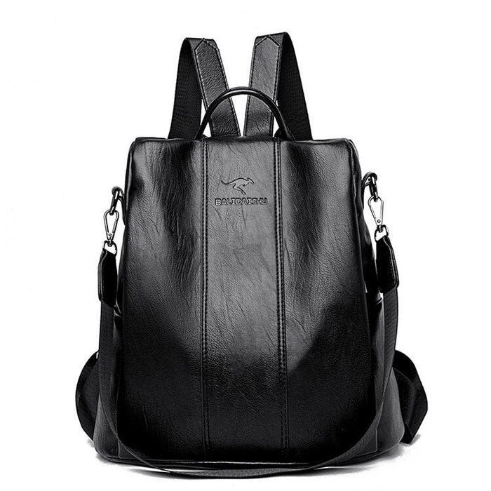 Women's backpack | leather, anti-theft, vintage