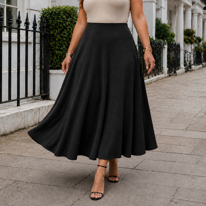Women's Maxi Skirt | Black Casual Design | Stylish