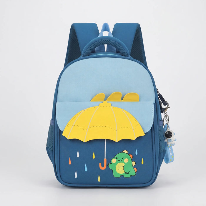 School Backpack for Kids | Comic Pattern, Lightweight | Blue