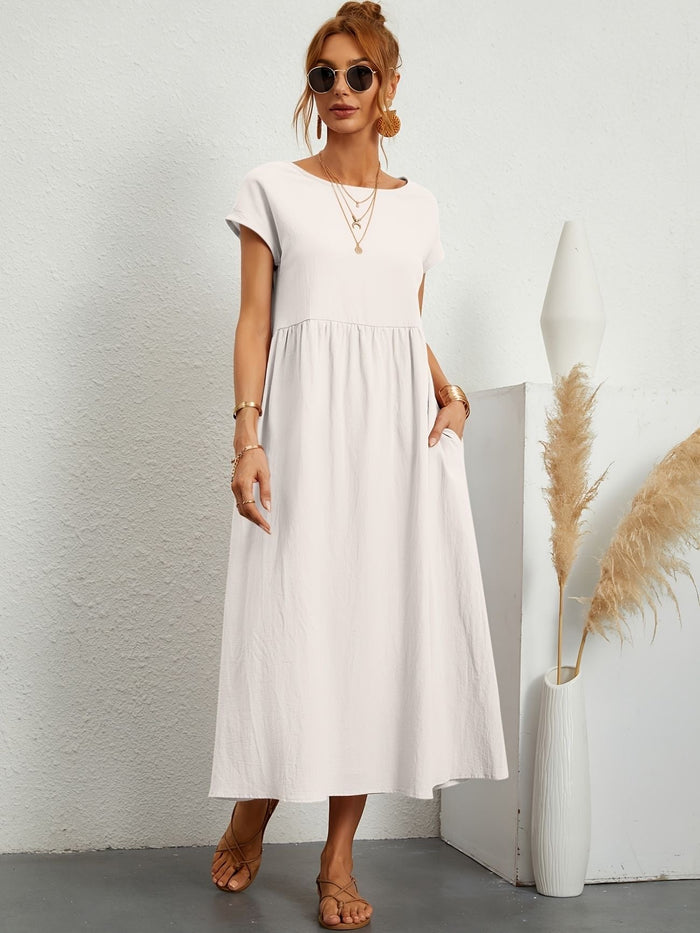Round neck summer dress Camille