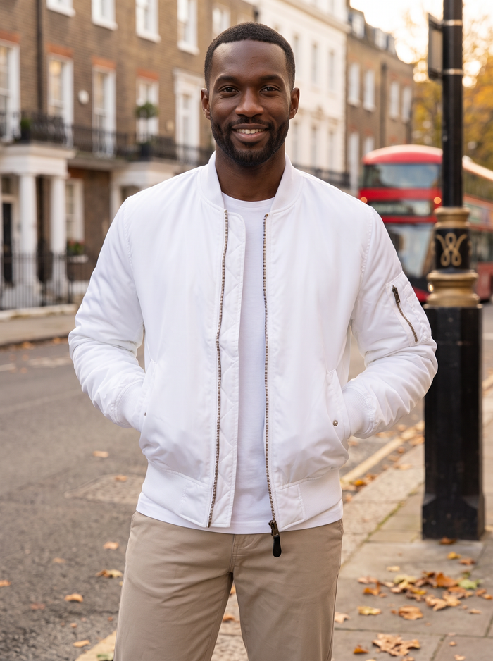Wynne | Men's Bomber Jacket | Padded Lining, Length Sleeves