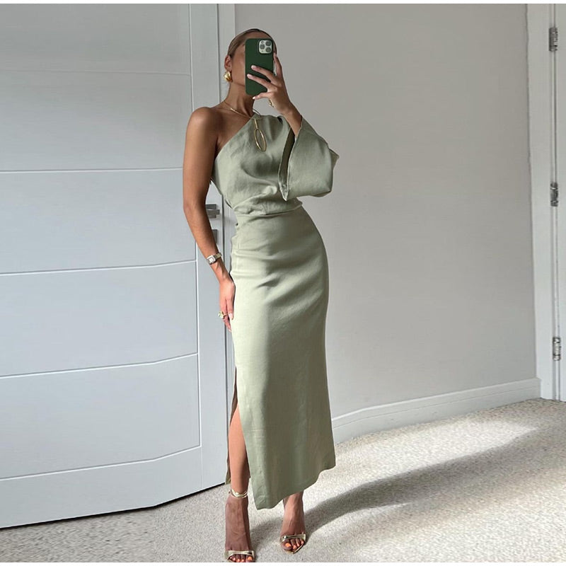 Alessandra Draped Midi Dress