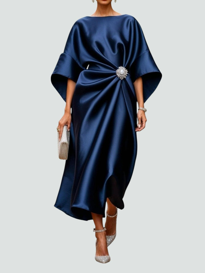 Alessandra Satin Midi Dress