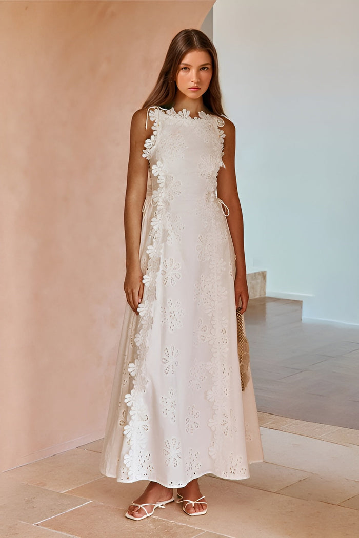 Arabella Lace-Up Maxi Dress