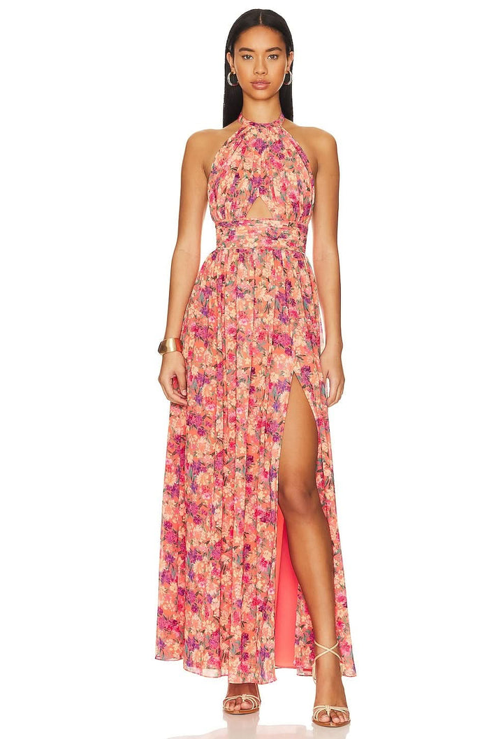 Corset Cutout Maxi Dress