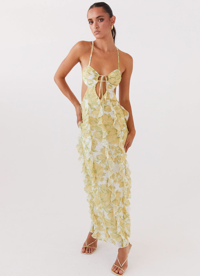 Isabella Ruffle Maxi Dress