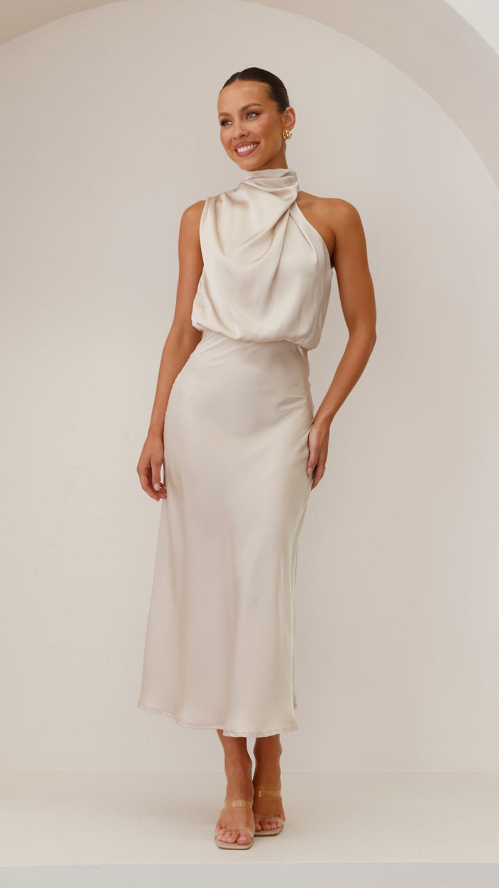 Isabelle Draped Midi Dress