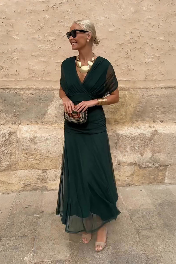 Rosetta Draped Maxi Dress