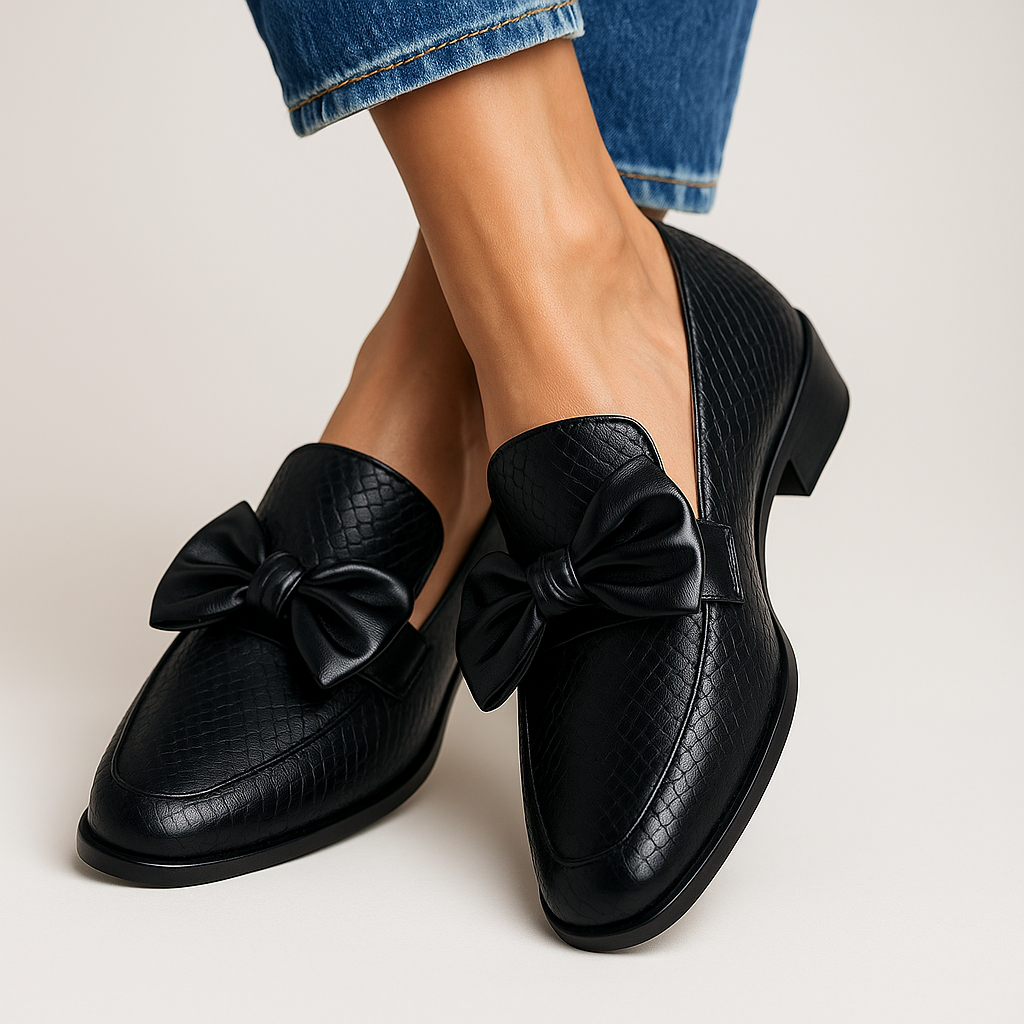 Women's Loafers | Orthopedic Black Leather | Slip-on