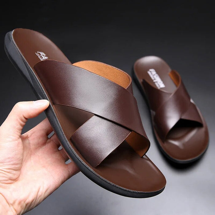 Men's Leather Non-slip Breathable Sandals