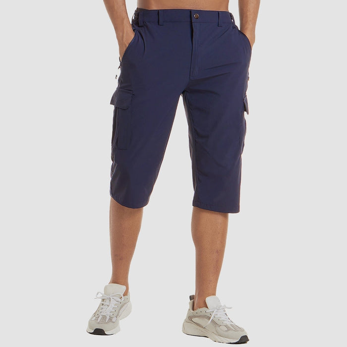Men's knee-length cargo shorts | with side pockets