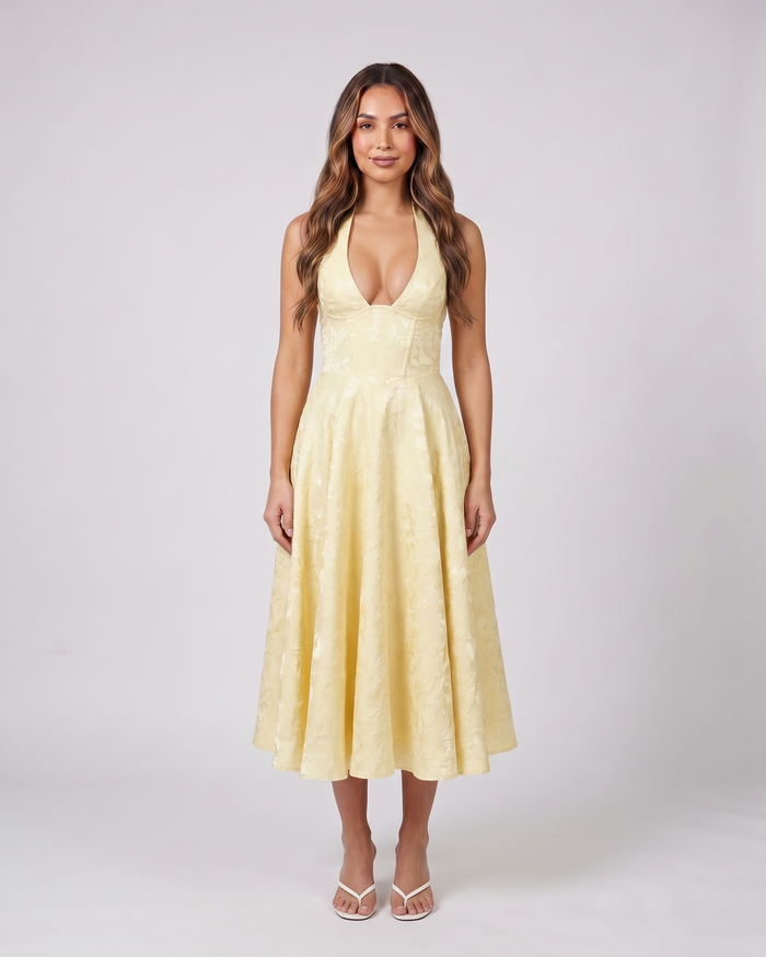 Sienna Jacquard Midi Dress