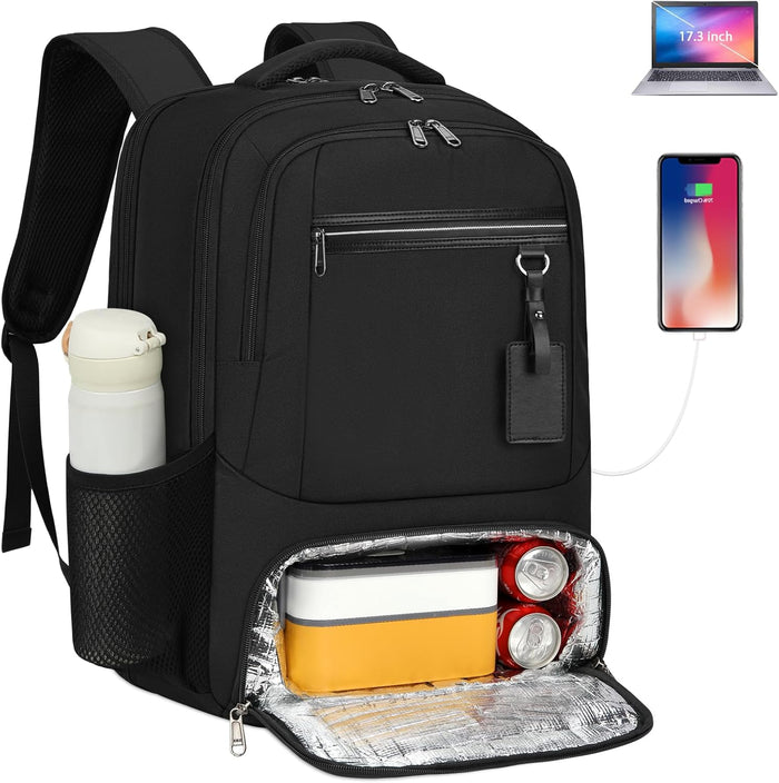 Laptop backpack | Waterproof, USB port, lunch bag