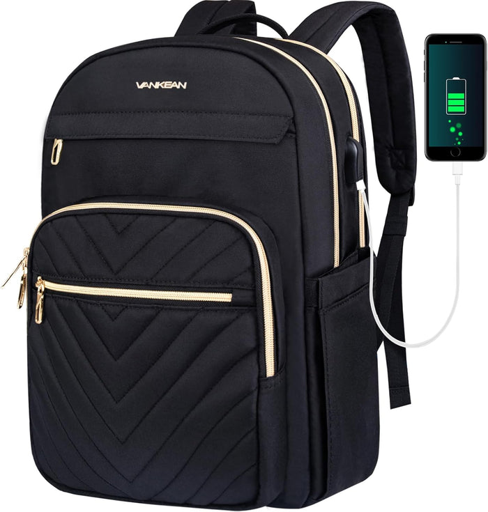 Women's Laptop Backpack | Waterproof, USB Port, 15.6"