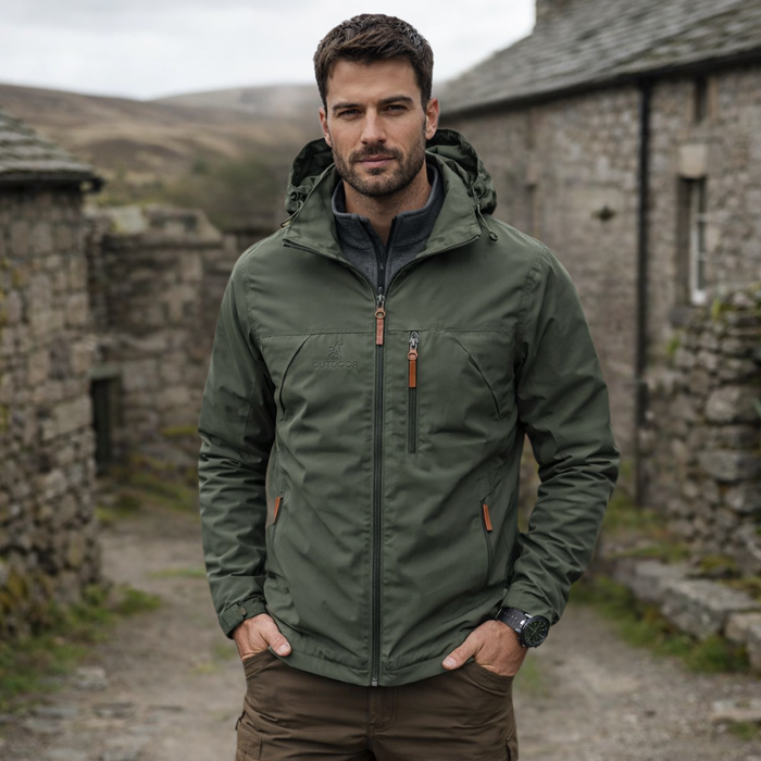 Men's waterproof outdoor jacket windproof for hiking