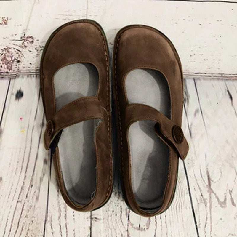 Women’s Mary Jane shoes suede adjustable strap