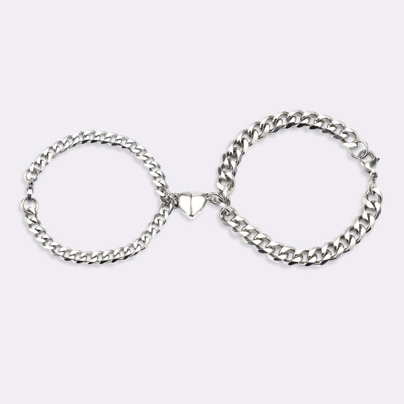 Magnetic couple bracelet stainless steel