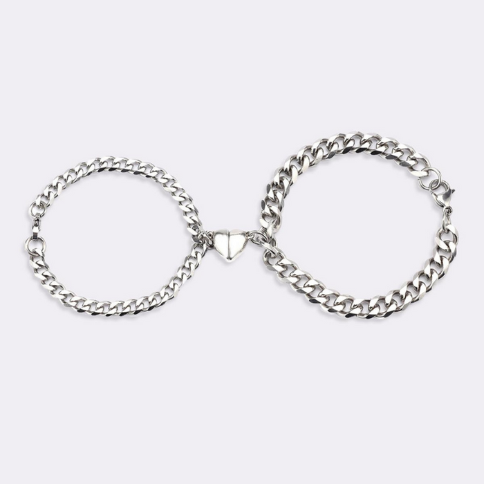 Magnetic couple bracelet stainless steel