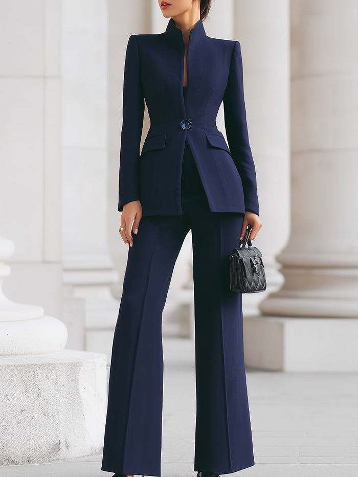 Women's Suit | Blazer and Wide-Leg Pants | Business