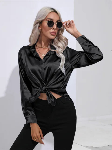 Women’s Shirts | Silk Shirt Long Sleeve Fit