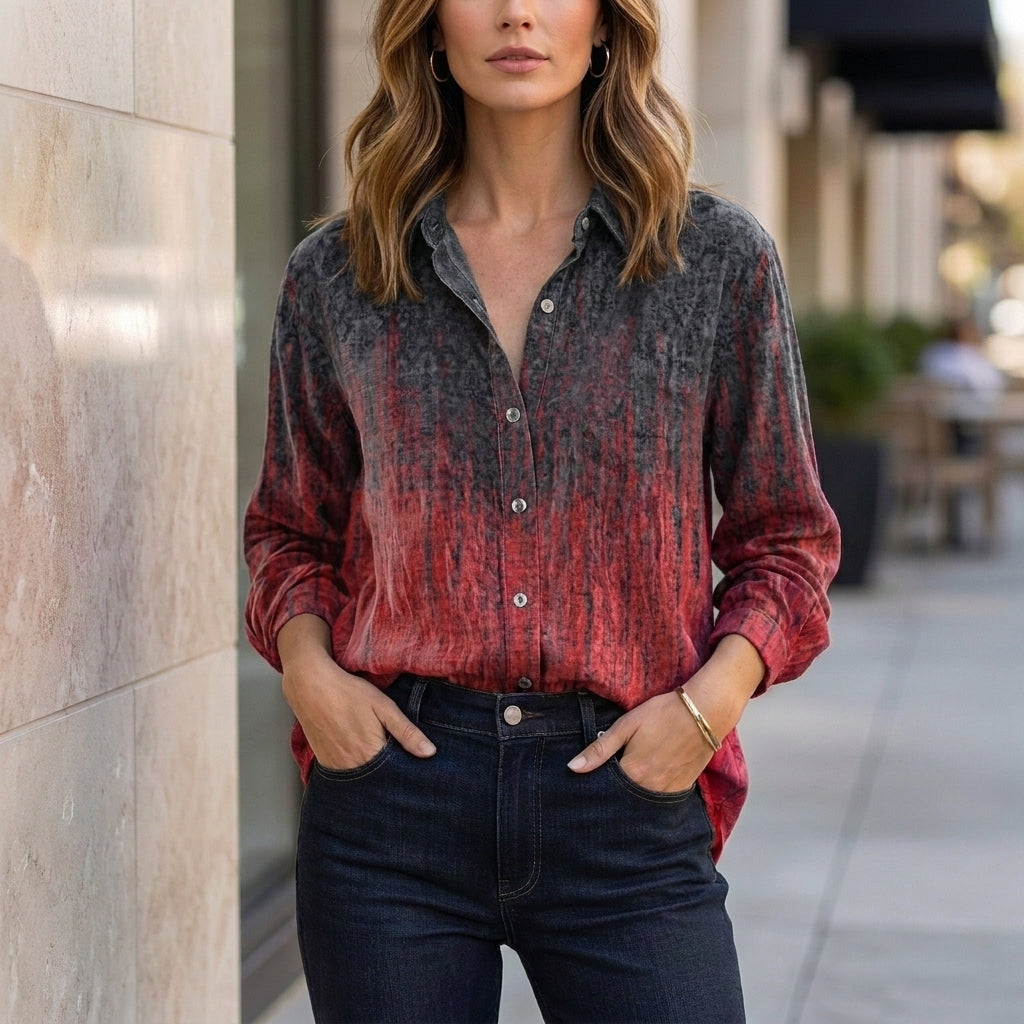Women's Shirt | Abstract Print, Casual Coastal Style