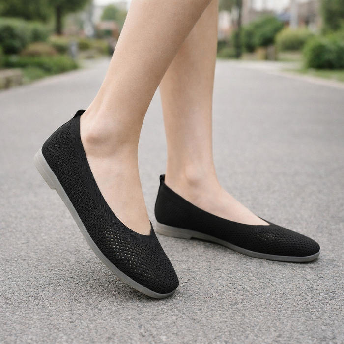Women's Ballet Shoes Breathable Mesh Square Toe