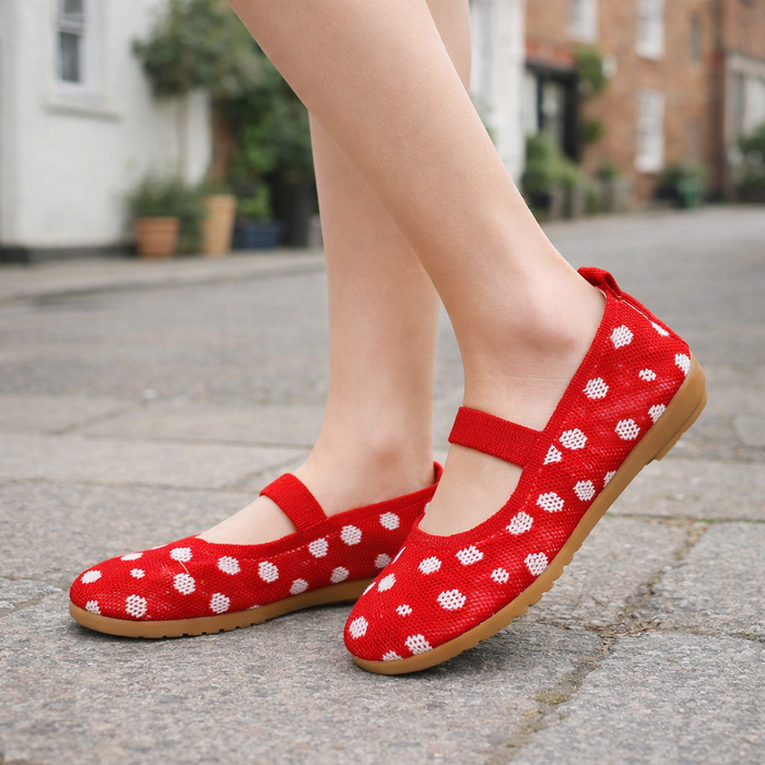 Women's Mary Jane ballet shoes | Polka dot | Stylish casual style