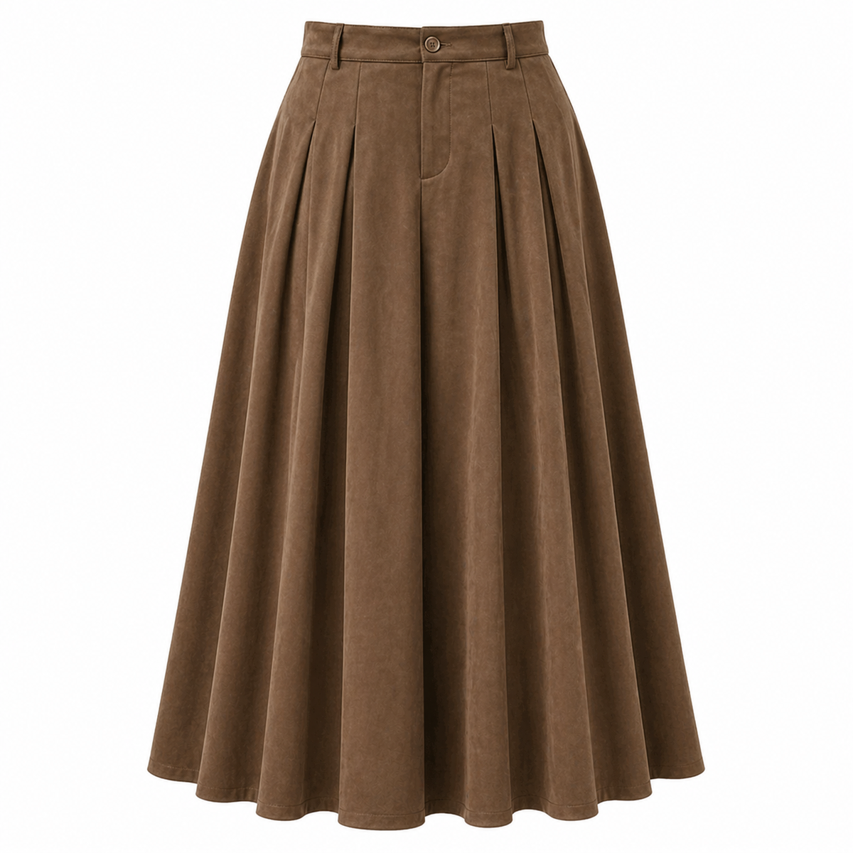 A-Line Maxi Skirt | High Waist | Pleated Design