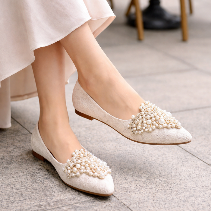 Women's ballet socks | Pearl detail, elegant slip-on comfort