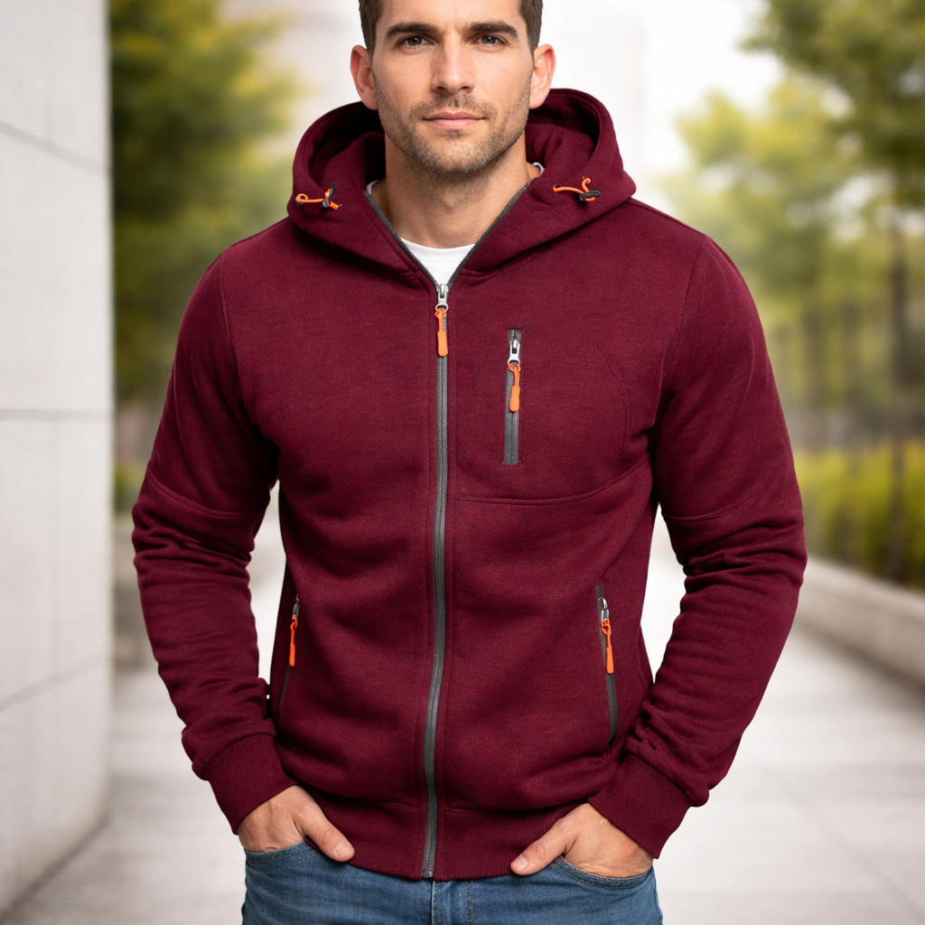 Men's Zip-Up Hoodie | Casual Sportswear | Comfortable Fit