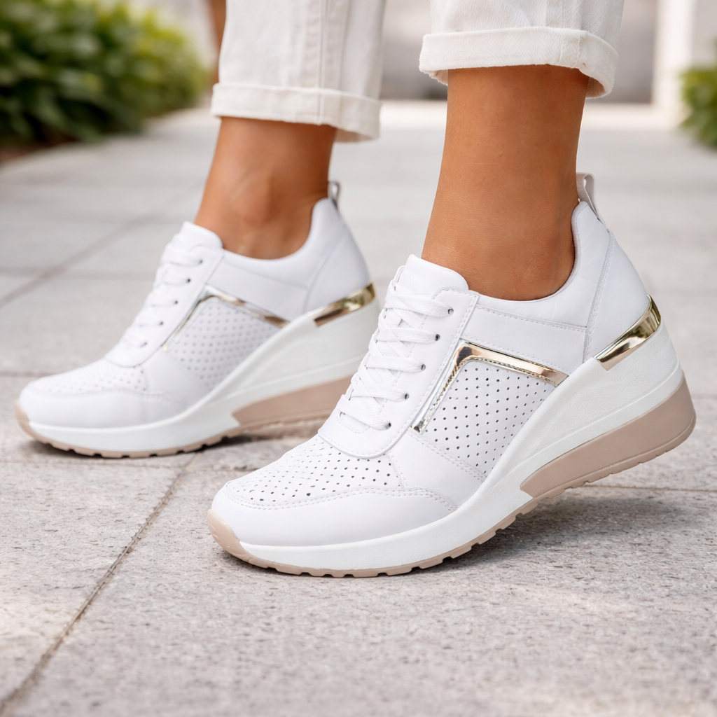 Women's wedge sneakers | Orthopedic support | Breathable sole