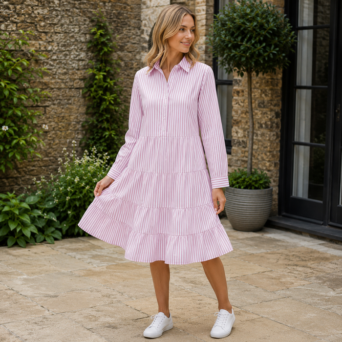 Striped summer dress A-line airy – Emilia