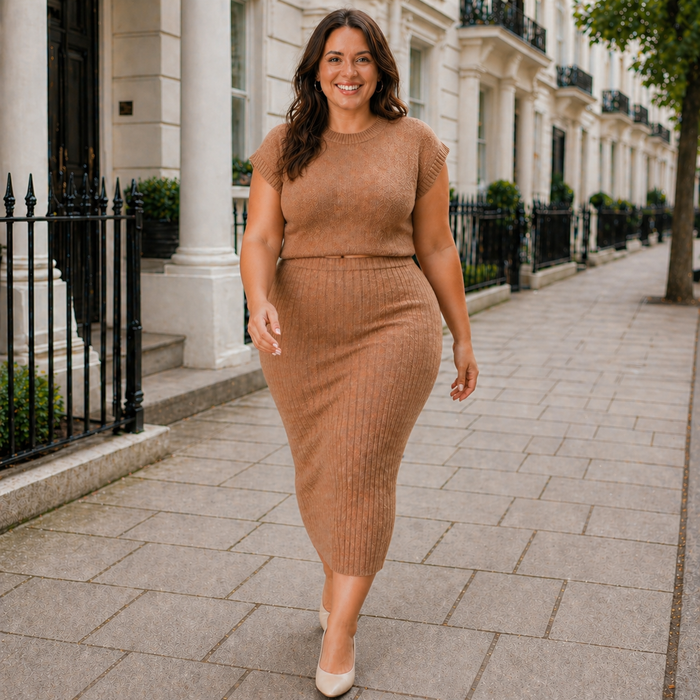Knit Sweater Midi Set | Casual Elegance | Modern Comfort