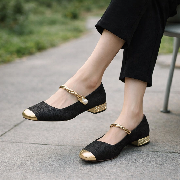 Women's Mary Jane ballerinas | Low heel | Square toe, comfortable shoes