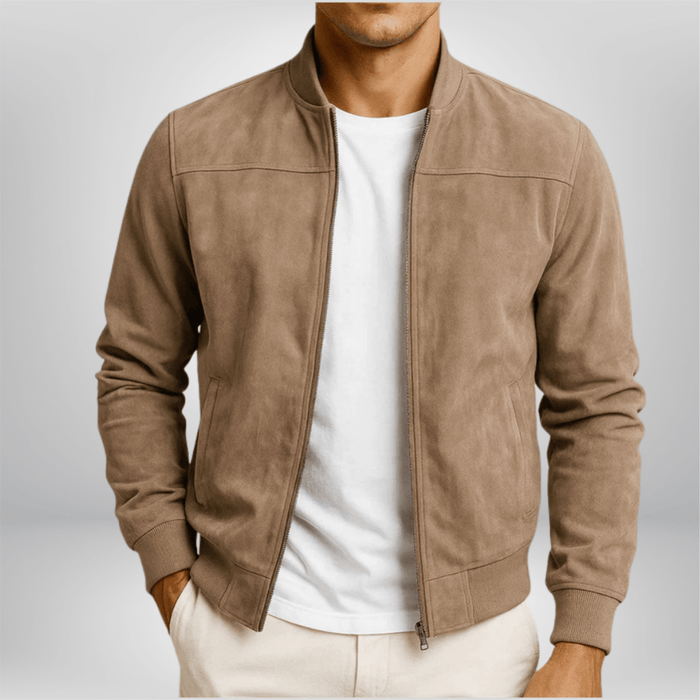 Quinn | Men's Leather Bomber Jacket | Modern Urban Style