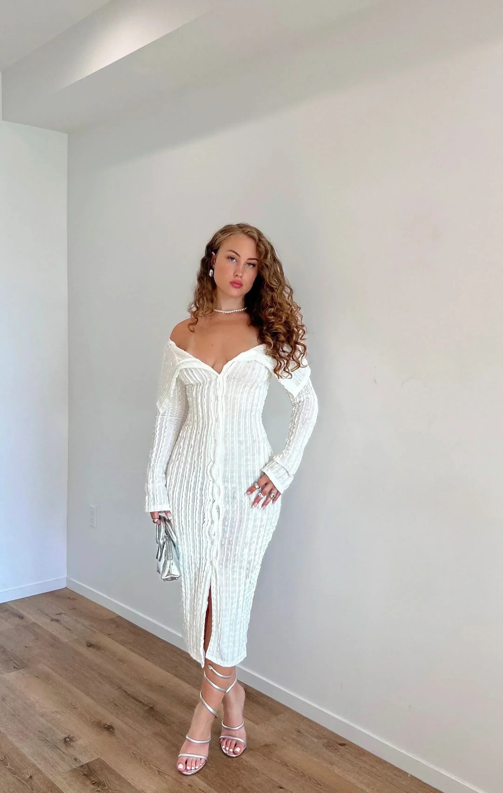 Cameron Ruched Midi Dress