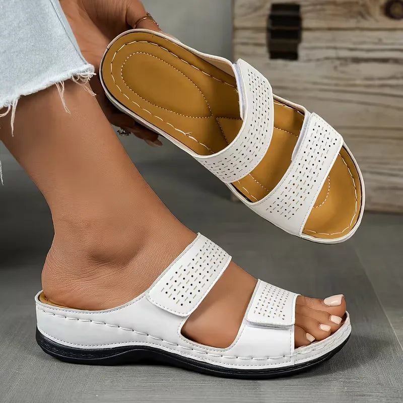 Women's Sandals | Orthopedic Double Straps, Cushioned Sole