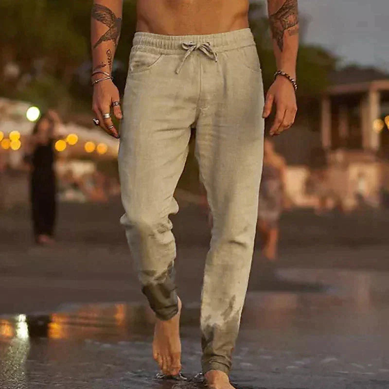 Linen pants | Relaxed fit, lightweight | Men's coastal trousers
