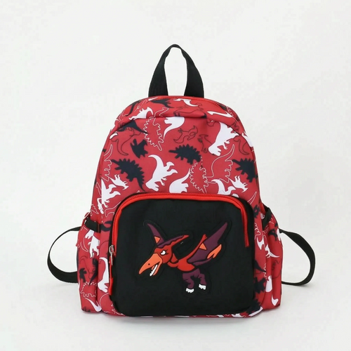 Dinosaur Preschool Backpack | Kids Cone Backpack | Green, Red, Yellow