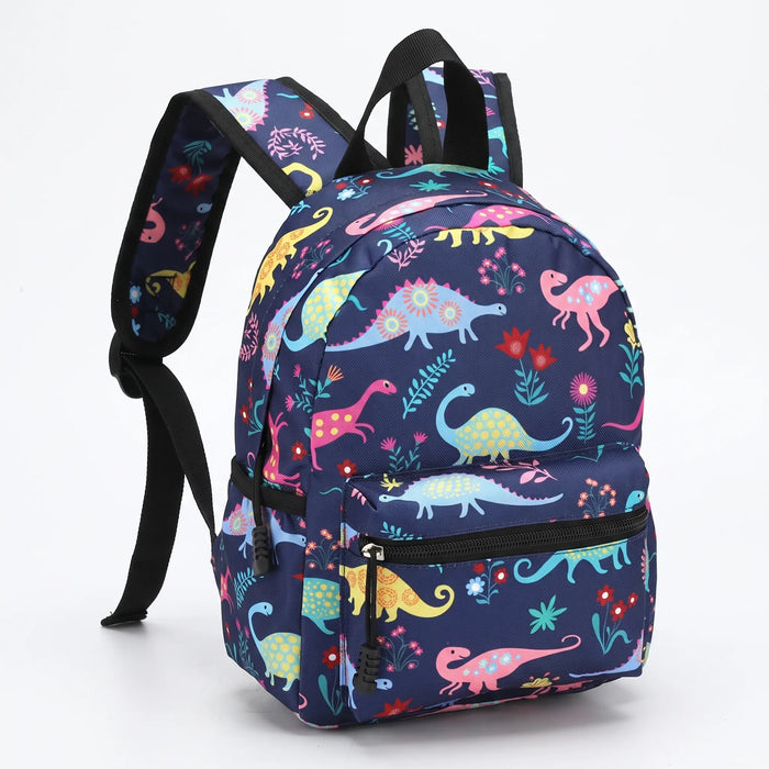 School backpack for children | Blue, patterned | 30×23 cm