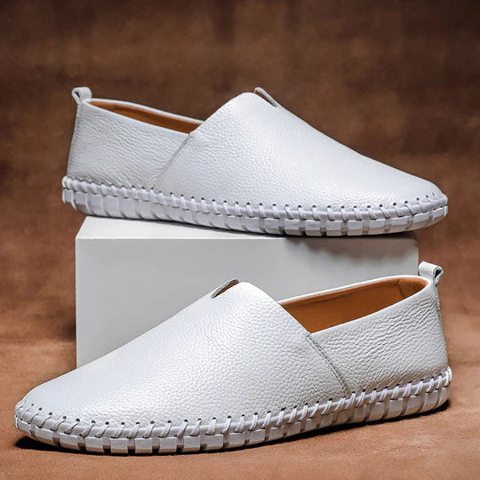 Men's leather loafers | Slip-on, comfortable | Lightweight casual shoes