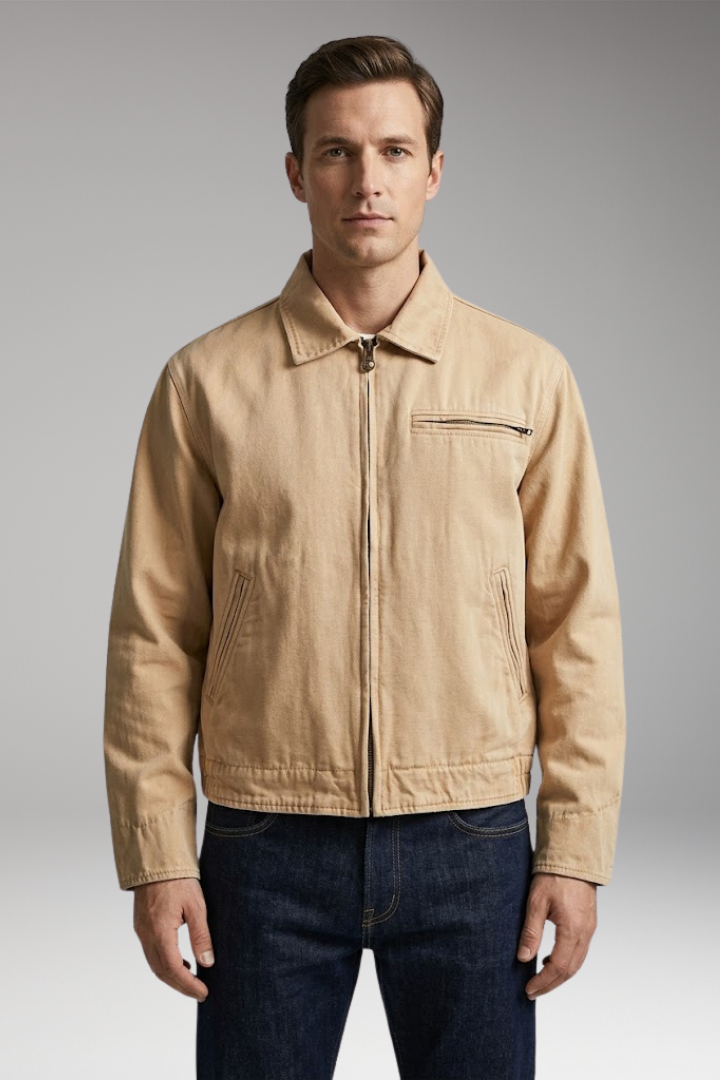 Marlow | Men's Bomber Jacket | Classic Collar and Utility Pockets