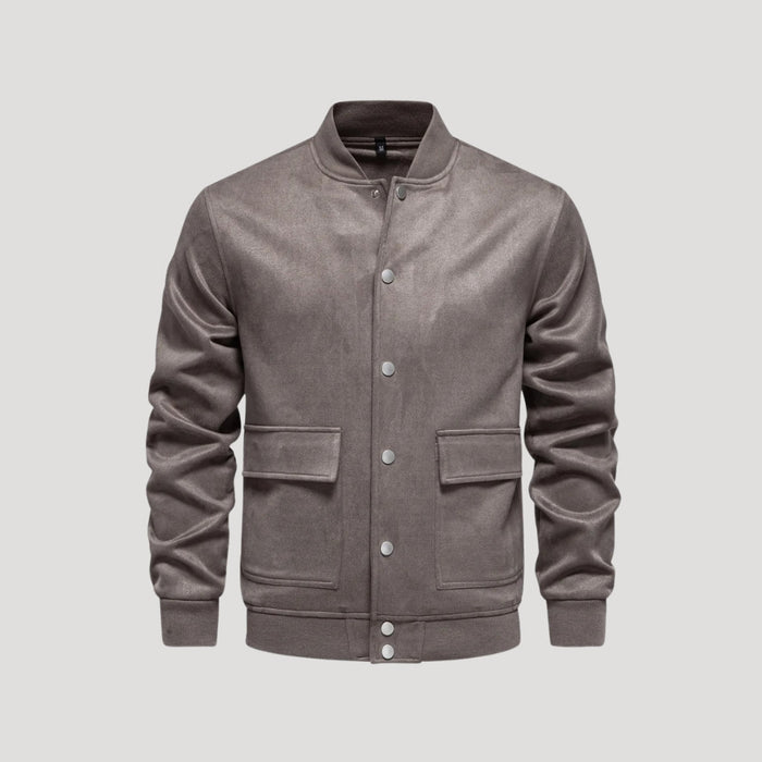 Men's Bomber Jacket | Snap Fastening and Waxed Edges
