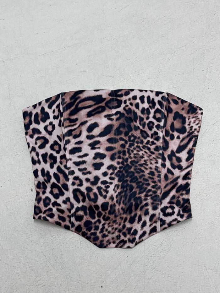 Women's Corset Top | Strapless, Leopard Print