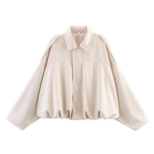 Bombertakki | Women's Oversized | Khaki, Cream, Brown