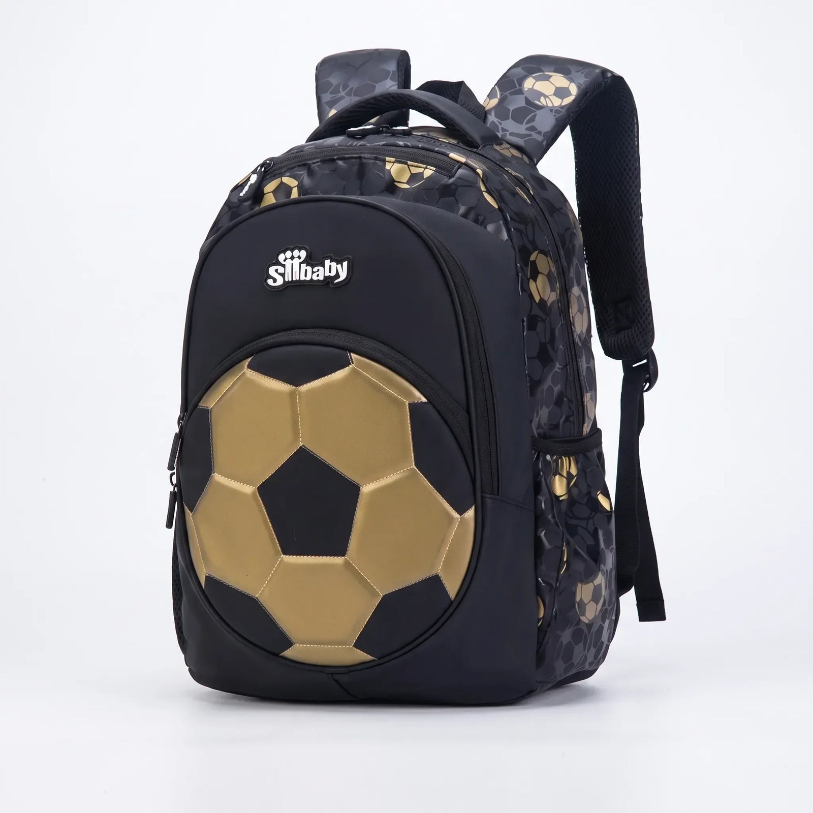 School Backpack | Football Focus, With Storage Spaces | Blue Gold