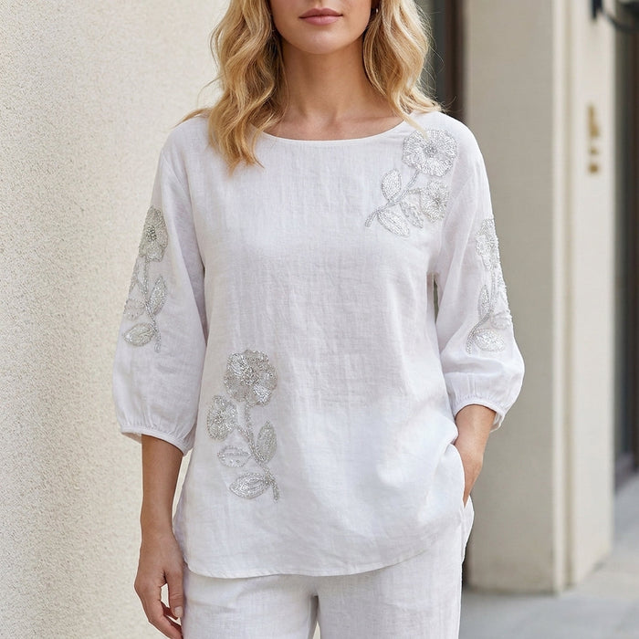 Women's Shirts | Embroidered, Lightweight Tunic for Wearing